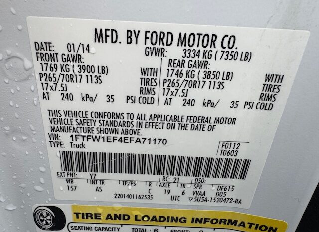 
								2014 Ford F150 SuperCrew Cab 4×4 Pickup full									