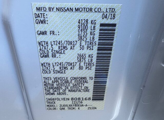 
								2018 Nissan NV2500 SV HIGH ROOF Cargo Van full									