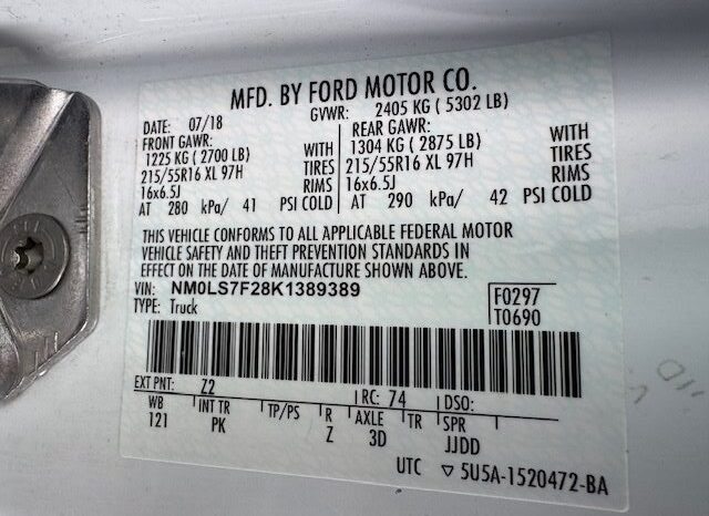 
								2019 Ford Transit Connect XLT Cargo Van full									