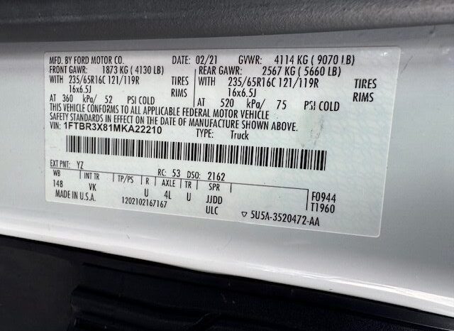 
								2021 Ford Transit 250 HIGH ROOF Cargo Van 148EL full									