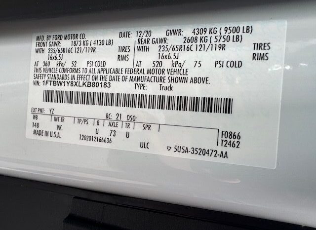 
								2020 Ford Transit 350 Cargo Van full									