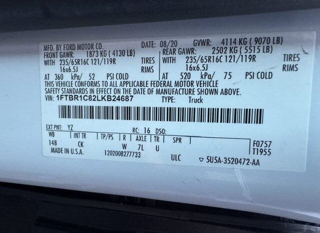 
								2020 Ford Transit 250 MEDIUM ROOF Cargo Van full									