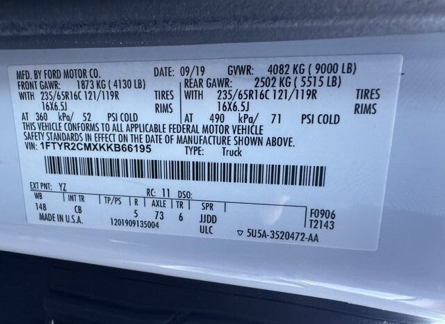 
								2019 Ford Transit 250 MEDIUM ROOF Cargo Van full									