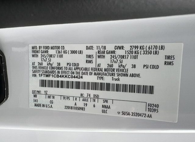 
								2019 Ford F150 Regular Cab Pickup **8ft LONG BED** full									