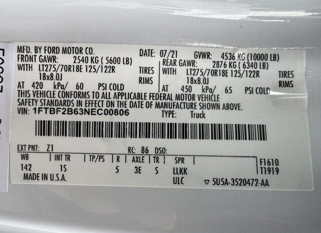 
								2022 Ford F250 Regular Cab 4×4 Truck **8ft SERVICE BODY** full									
