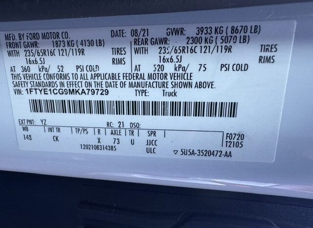 
								2021 Ford Transit 150 MEDIUM ROOF Cargo Van full									