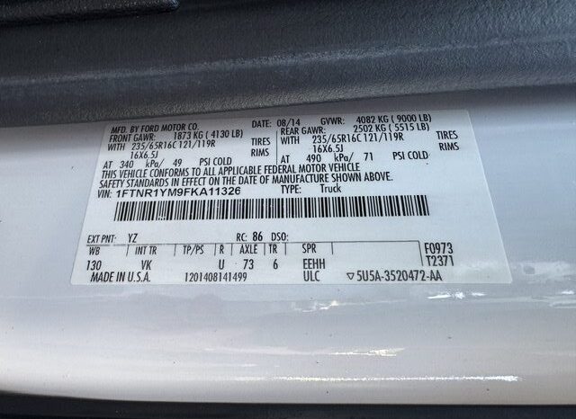 
								2015 Ford Transit 250 Cargo Van full									