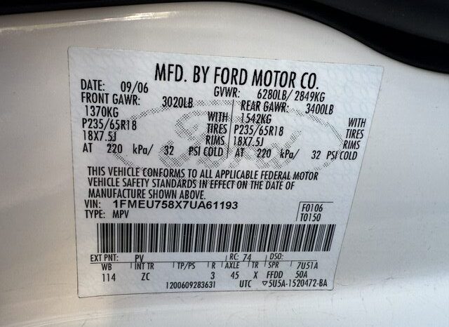
								2007 Ford Explorer Limited Sport Utility 4WD full									
